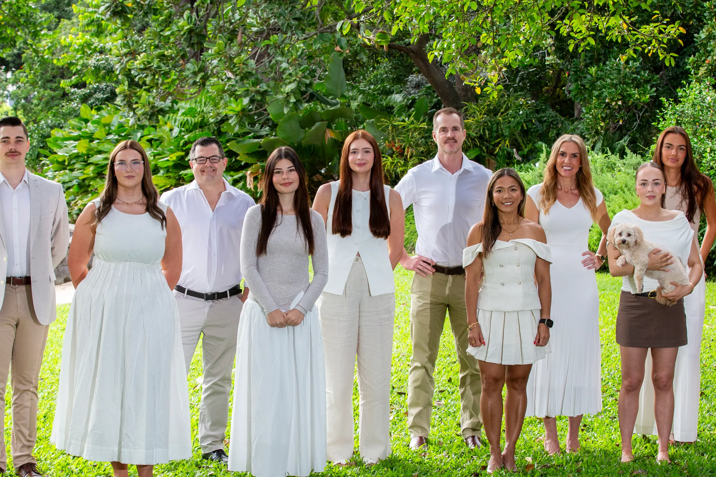 The Smart Rentals team standing together in a park